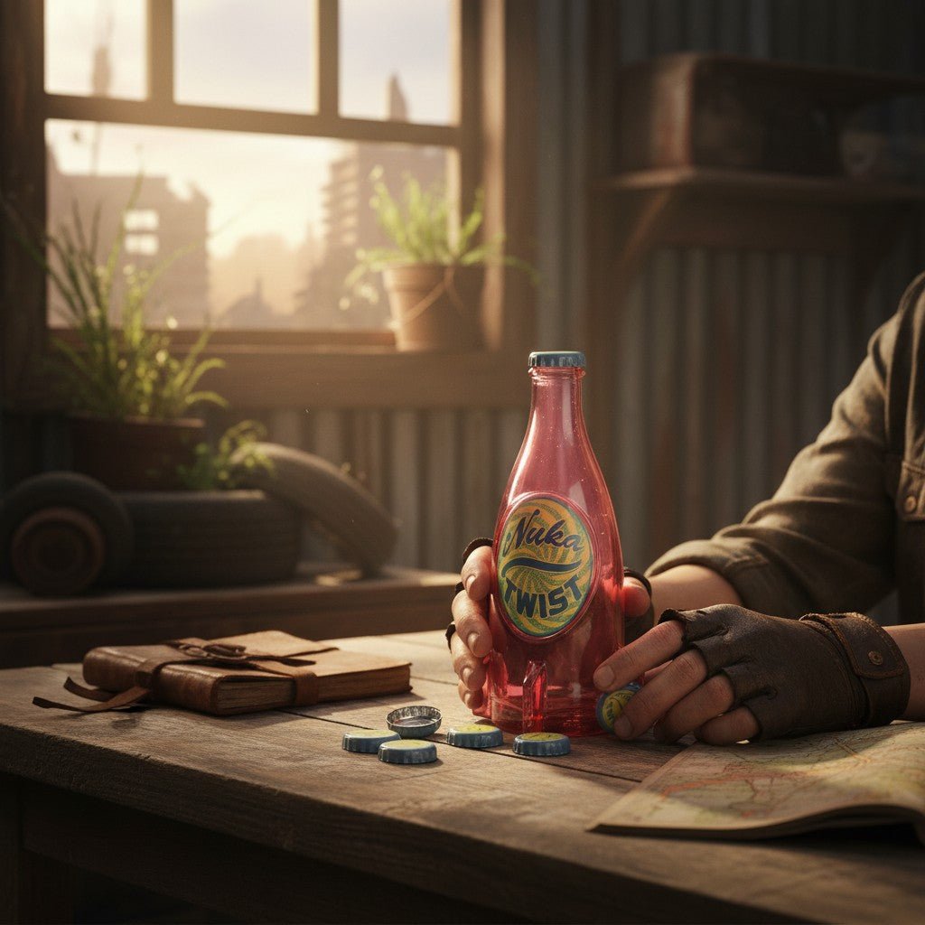 Fallout Nuka Twist Replica Glazen Fles met Dop 20 cm | DevPlus - Fans Geek Storeproduct_typeDevPlus