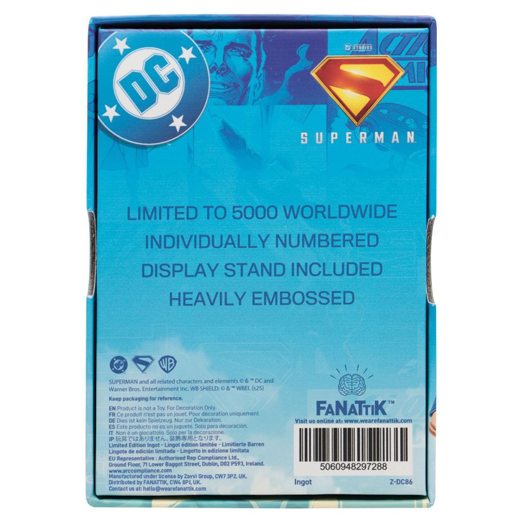 Fanattik Superman 2025 Laatste Zoon Van Krypton Limited Edition Ingot Metaal - Fans Geek Storeproduct_typeFanattik