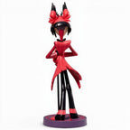 Fans Geek Store 18cm Alastor PVC statue from Hazbin Hotel, featuring his iconic red suit and black details on a base.