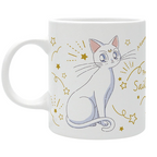 Fans Geek Store Sailor Moon mug featuring Artemis the white cat with gold star accents and a matte finish