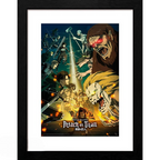 Fans Geek Store Attack on Titan season 4 Key Art 3 framed poster featuring intense battle scenes on photo paper.