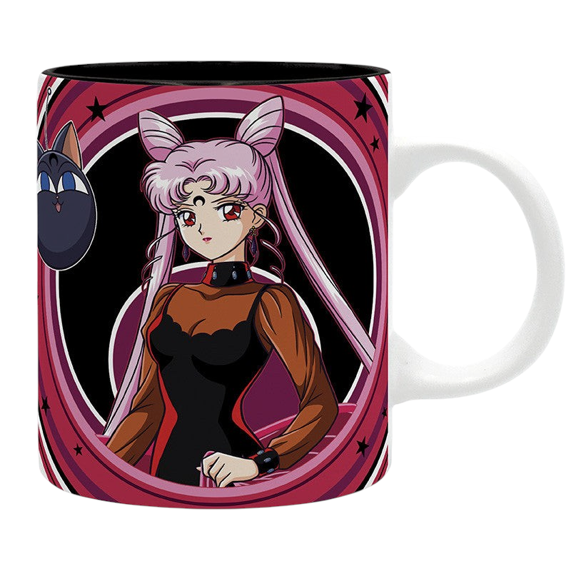 Fans Geek Store ceramic mug featuring Black Lady from Sailor Moon with a black interior and handle