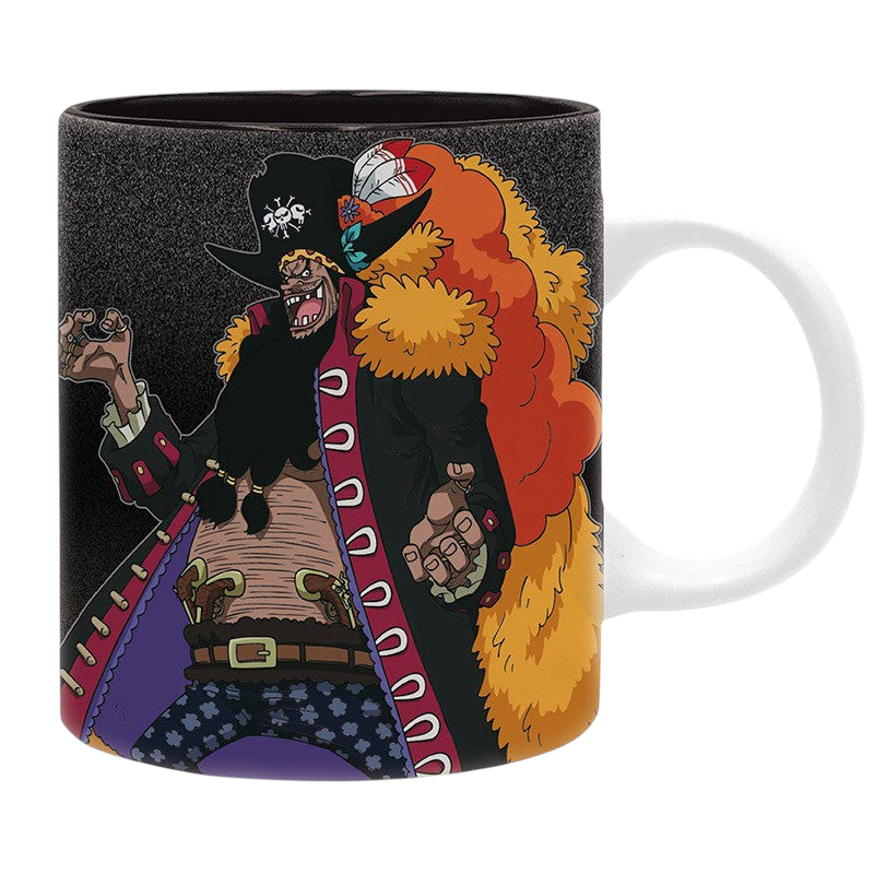 Fans Geek Store One Piece ceramic mug featuring Marshall D. Teach Blackbeard with a vibrant character print