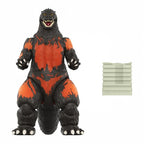 Fans Geek Store Burning Godzilla '95 vinyl action figure with orange and red glowing details and building accessory.