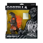 Fans Geek Store Burning Godzilla '95 vinyl action figure from Super7 Wave 02 in window display box packaging.