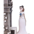 Fans Geek Store Corpse Bride Emily hand-painted resin bookend featuring a detailed gothic wedding dress and bouquet