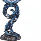 Fans Geek Store Corpse Bride goblet featuring a hand-painted resin stem with blue butterflies, skulls, and vines.