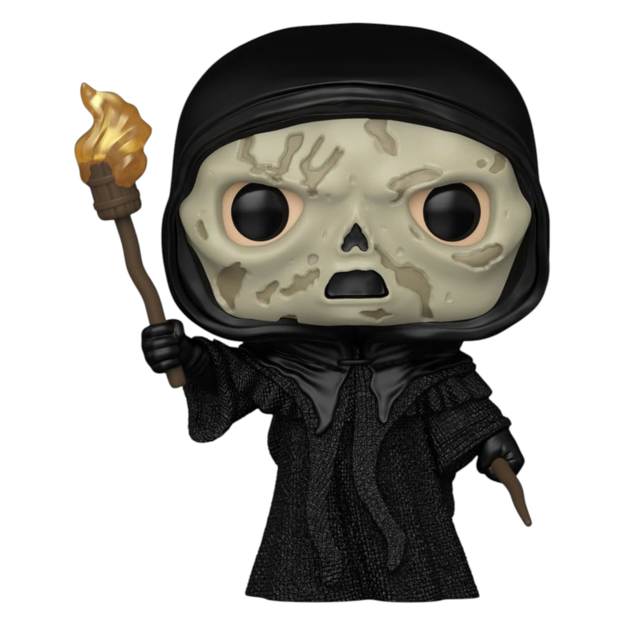 Fans Geek Store Harry Potter Death Eater Funko Pop vinyl figure holding a torch with a detailed skull mask