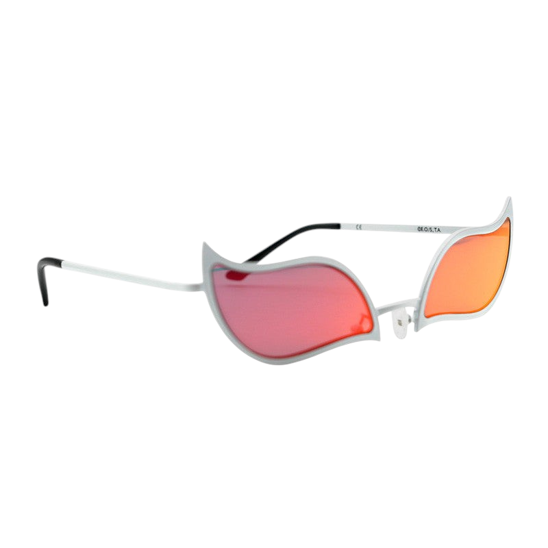 Fans Geek Store Donquixote Doflamingo cosplay sunglasses with silver frame and pink polarized UV400 lenses