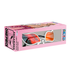 Fans Geek Store One Piece Donquixote Doflamingo sunglasses in pink and silver packaging for cosplay fans