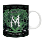 Fans Geek Store ABYstyle Harry Potter Draco Malfoy ceramic mug featuring a green Slytherin snake crest design