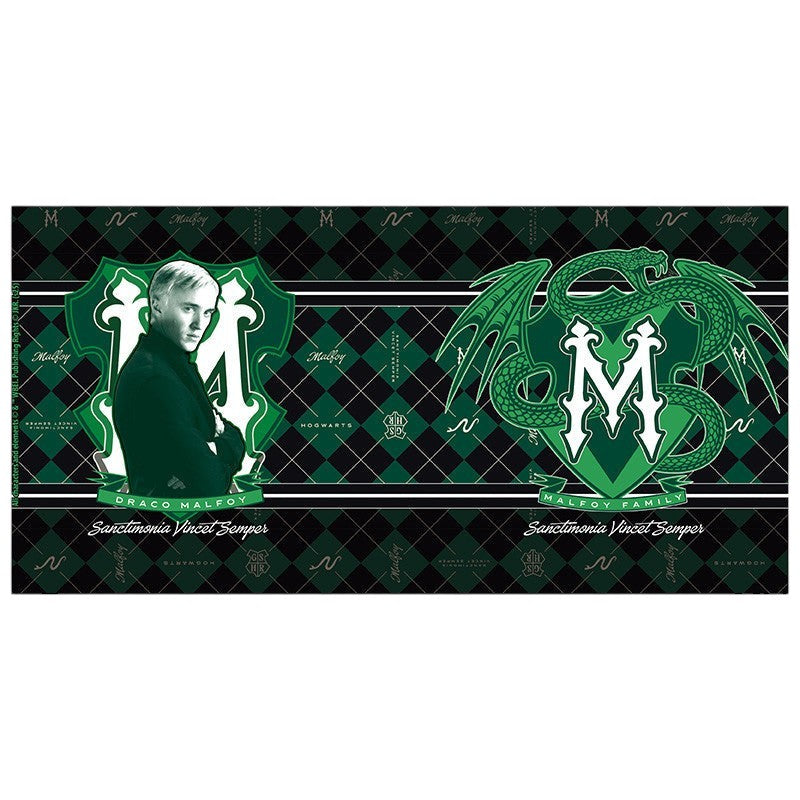 Fans Geek Store Harry Potter Draco Malfoy ceramic mug design featuring Slytherin green, snake crest, and character art