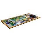 Fans Geek Store extra large Dragon Ball desk mat featuring Goku and Z-Fighters with stitched edges and black mouse