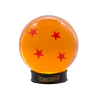 Fans Geek Store Dragon Ball 4-star crystal ball replica made of orange acrylic with a black display stand