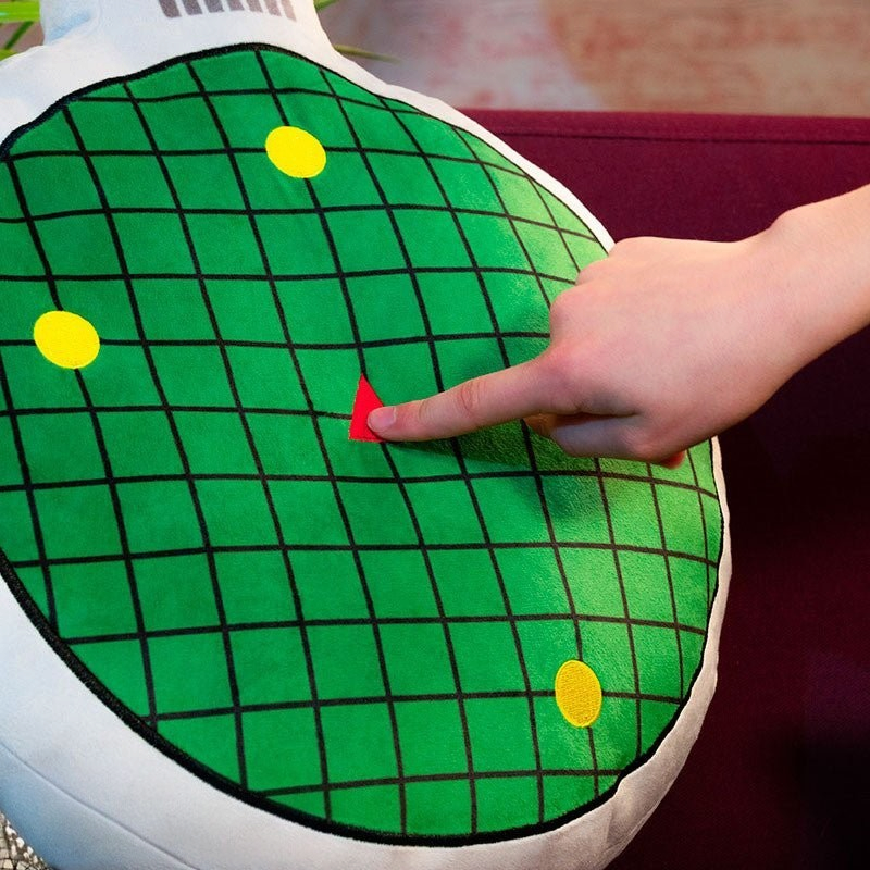 Fans Geek Store Dragon Ball radar plush cushion with green screen and red sound-activating button
