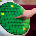 Fans Geek Store Dragon Ball radar plush cushion with green screen and red sound-activating button