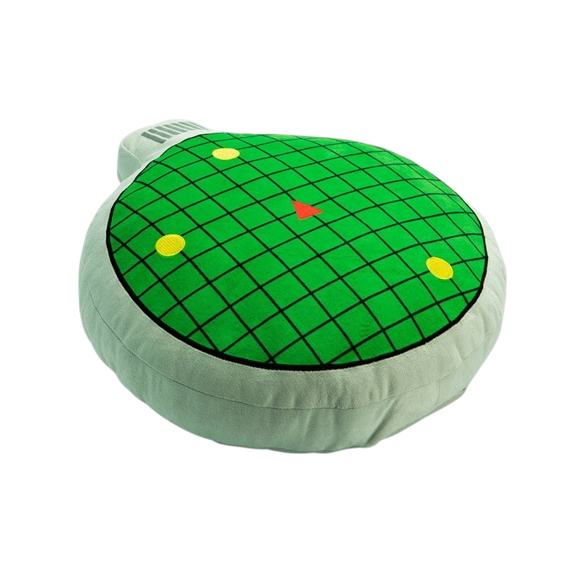 Fans Geek Store Dragon Ball radar plush pillow with green grid screen and sound-activating red triangle button