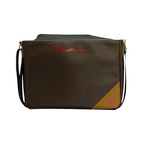 Fans Geek Store Dragon Ball Shenron shoulder bag in brown faux suede with red dragon embroidery and metal details