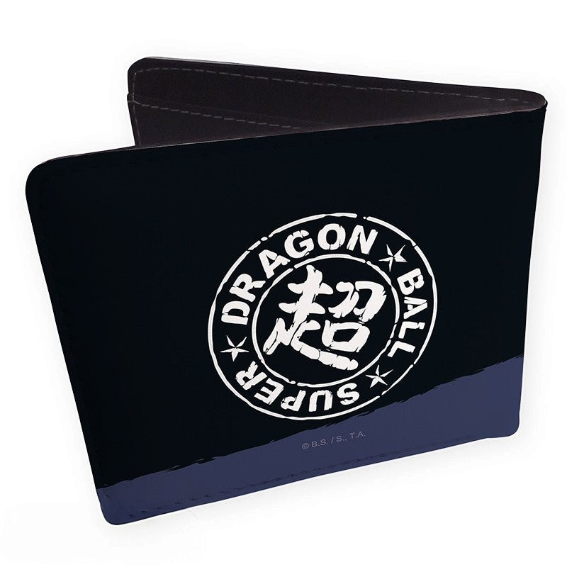 Fans Geek Store Dragon Ball Super vinyl wallet featuring a white circular logo on a black background