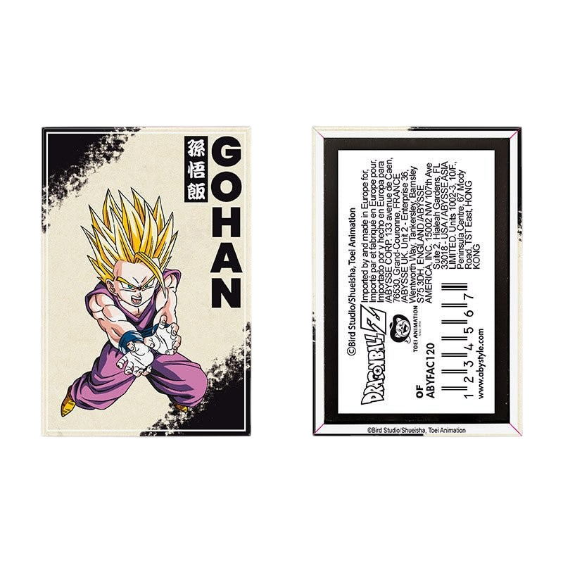 Fans Geek Store Dragon Ball Z Gohan rectangular magnet featuring a matte finish illustration of the Saiyan character.