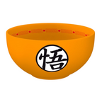 Fans Geek Store Dragon Ball Z ceramic bowl in orange with black Goku kanji symbol and red geometric rim pattern