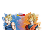 Fans Geek Store ceramic Dragon Ball Z mug featuring Goku and Vegeta in a dynamic anime duel design