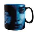 Fans Geek Store Game of Thrones ceramic mug featuring a blue-toned portrait of Daenerys Targaryen and the series logo