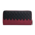 Fans Geek Store Game of Thrones Khaleesi wallet in red and black suede with dragon scale embossed detailing