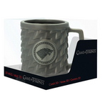Fans Geek Store Game of Thrones House Stark 3D dolomite mug with grey wolf emblem in relief packaging