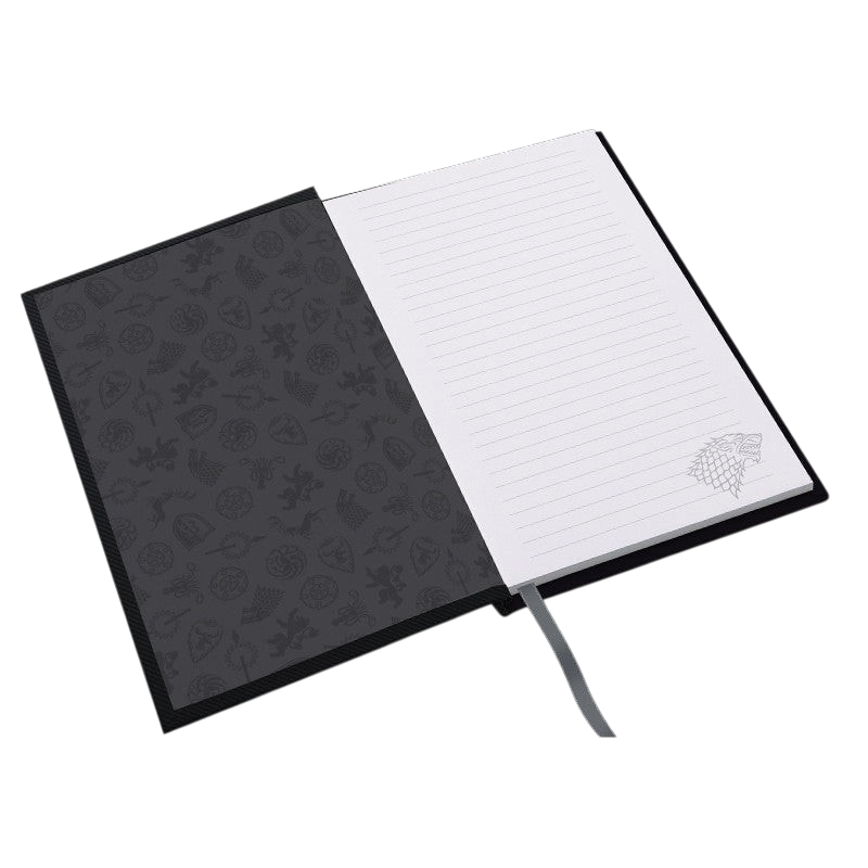 Fans Geek Store Game of Thrones House Stark A5 notebook with lined pages and wolf sigil print