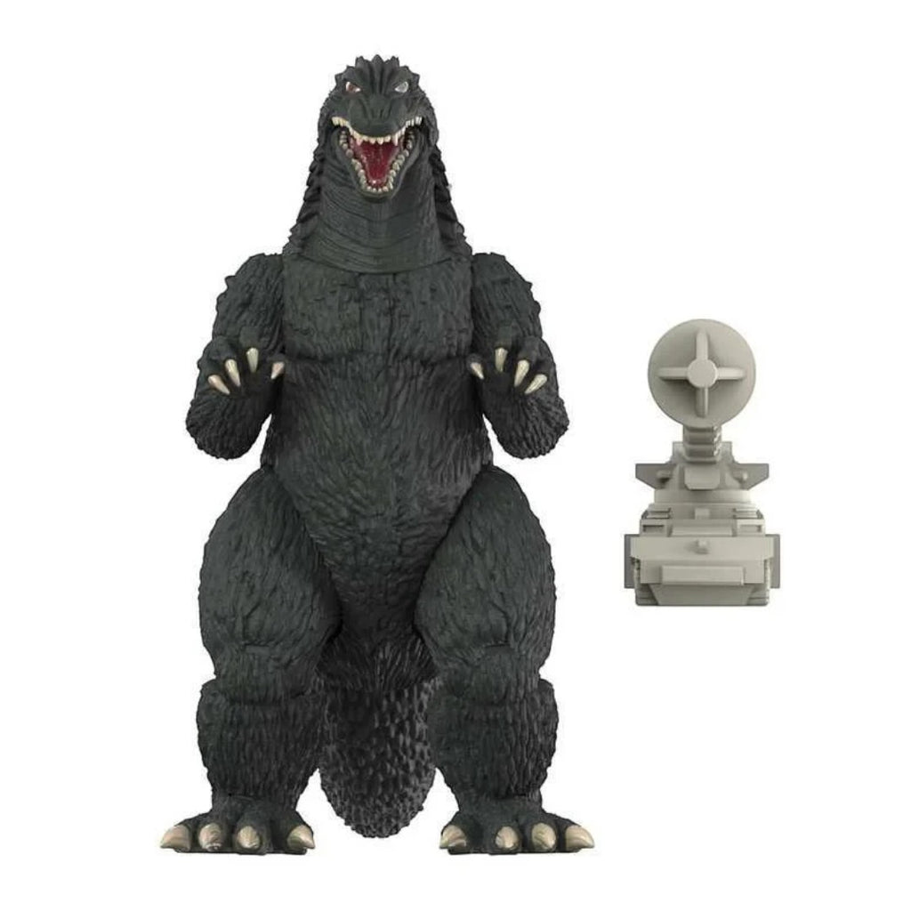 Fans Geek Store Godzilla 2002 Super Kaiju vinyl action figure in dark green with a grey tank accessory