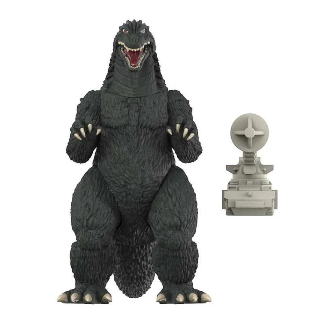 Fans Geek Store Godzilla 2002 Super Kaiju vinyl action figure in dark green with a grey tank accessory
