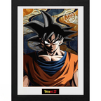 Fans Geek Store framed Dragon Ball poster featuring Goku in a black frame with a protective styrene window