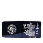 Fans Geek Store Dragon Ball Super vinyl wallet featuring Goku in Ultra Instinct form on a dark blue background