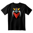 Fans Geek Store black unisex cotton t-shirt featuring a bold Grendizer robot bust graphic print