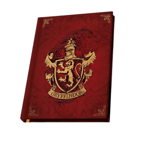 Fans Geek Store Harry Potter Gryffindor A5 hardcover notebook with red matte finish and gold foil house crest