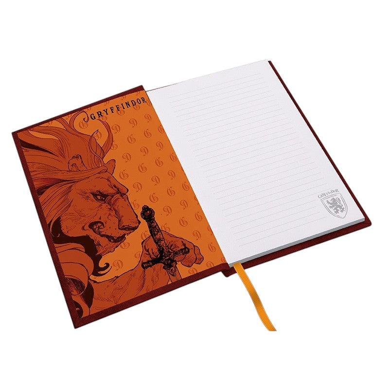 Fans Geek Store Harry Potter Gryffindor A5 hardcover notebook with lion illustration and lined pages