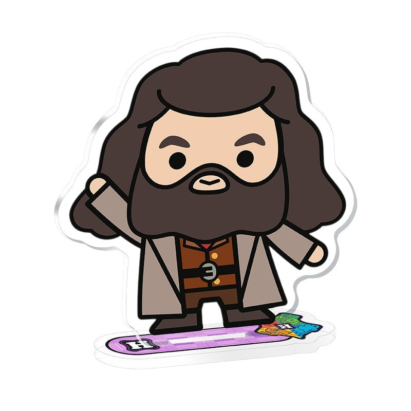 Fans Geek Store Harry Potter Hagrid acrylic mini figure on a purple base, featuring a cute chibi character design.