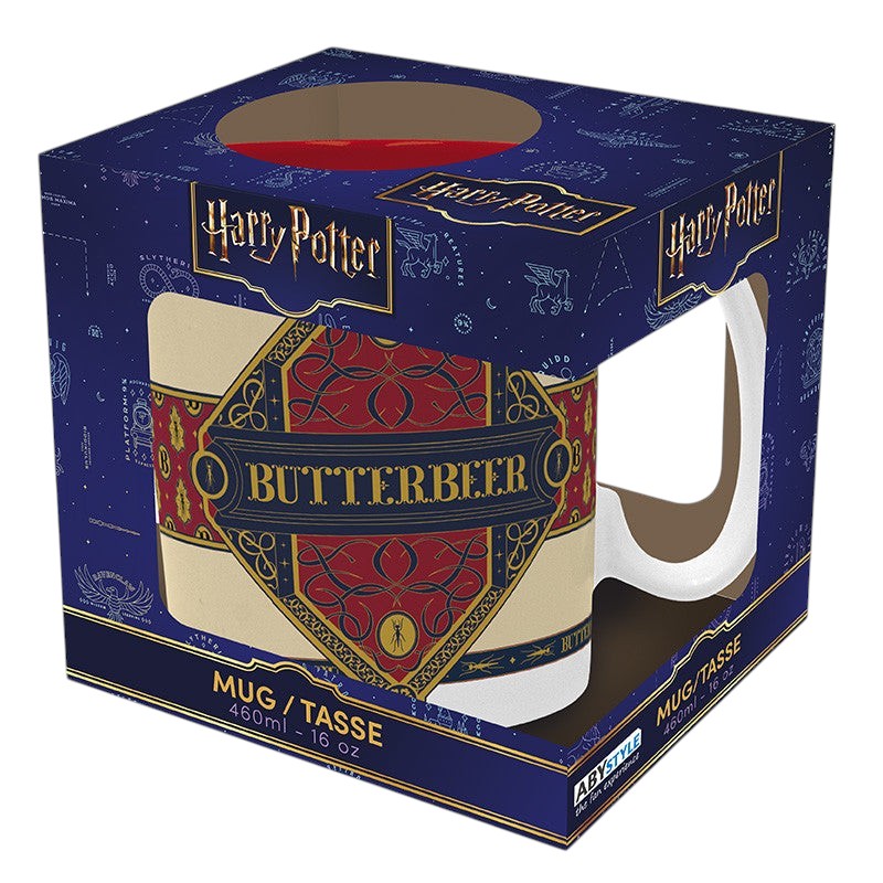 Fans Geek Store Harry Potter Butterbeer ceramic mug in branded display box with red and gold decorative label