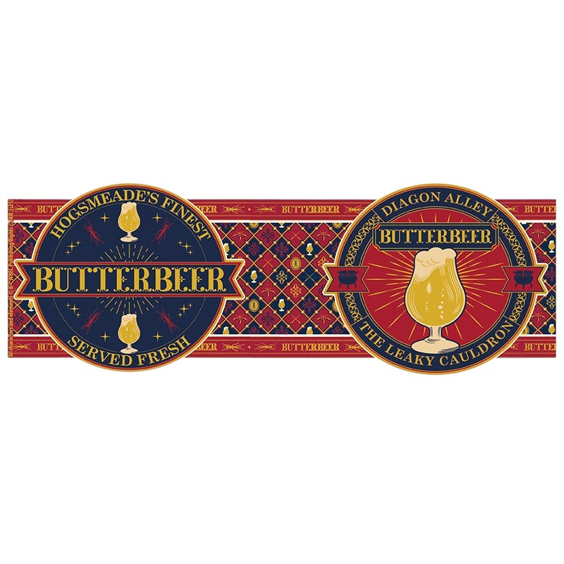 Fans Geek Store Harry Potter Butterbeer ceramic mug design featuring Hogsmeade and Leaky Cauldron graphics