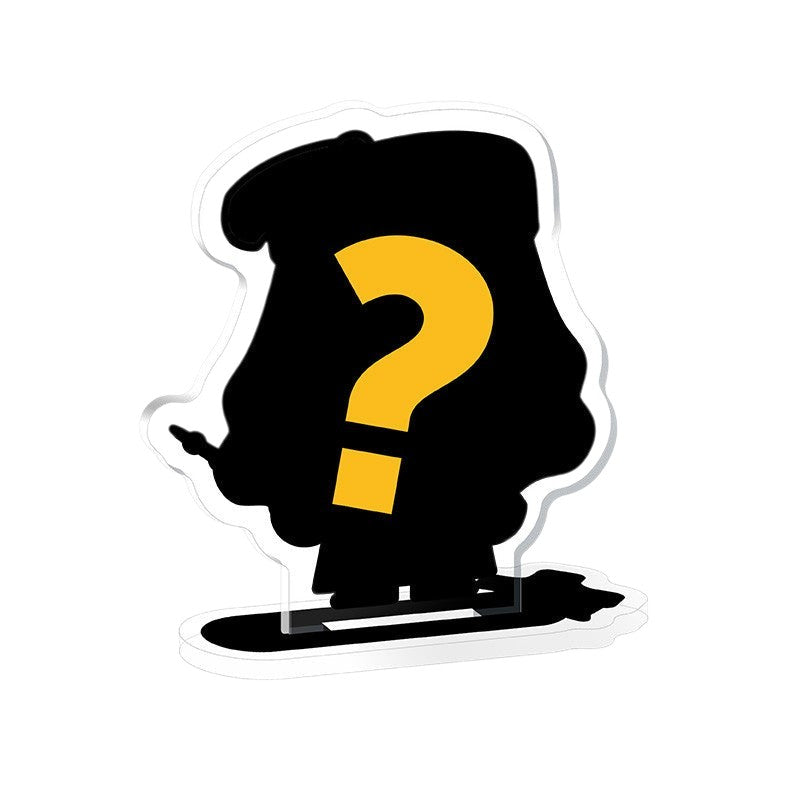 Fans Geek Store Harry Potter blind bag mystery acrylic mini figure with a yellow question mark on a black silhouette