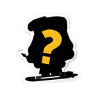 Fans Geek Store Harry Potter blind bag mystery acrylic mini figure with a yellow question mark on a black silhouette