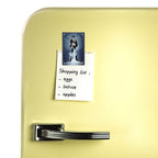 Fans Geek Store Harry Potter magnet featuring Harry and his Patronus stag on a yellow refrigerator with a shopping list