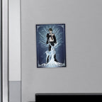 Fans Geek Store Harry Potter magnet featuring Harry and his Patronus stag in a matte finish on a metal surface