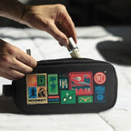 Fans Geek Store Harry Potter polyester pencil case with colourful magical icons print and zip closure