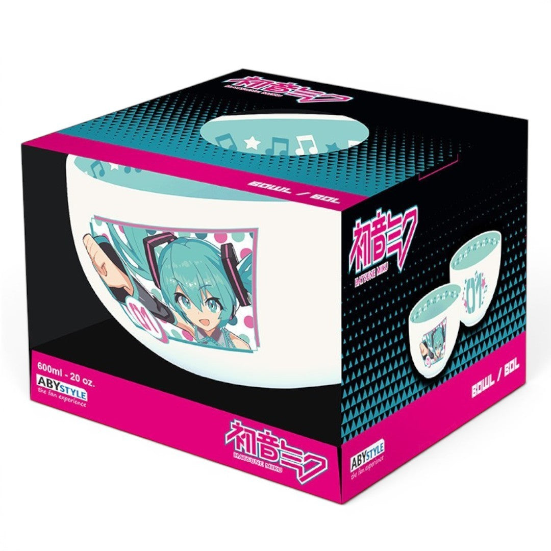 Fans Geek Store Hatsune Miku stoneware bowl with vibrant character print in a branded window box packaging