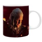 Fans Geek Store House of the Dragon ceramic mug featuring Daemon Targaryen in a dark red and black design