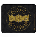 Fans Geek Store House of the Dragon mousepad featuring a golden crown and Targaryen sigil on a black background