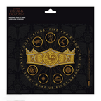 Fans Geek Store House of the Dragon mousepad featuring a gold crown and Targaryen sigil on a black background