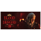 Fans Geek Store House of the Dragon ceramic mug featuring Daemon Targaryen and Blood of the Dragon text design